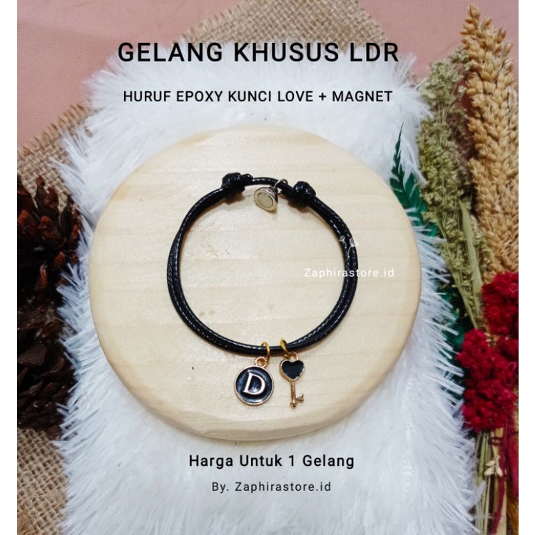 ZaphiraStore | COD - Gelang Couple Epoxy Gembok Kunci Love | Gelang inisial Epoxy Kunci Hati