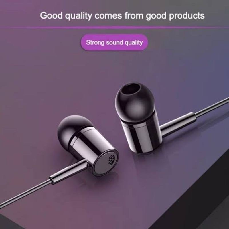 grosir handsfree hf D21 original pure bass earphone