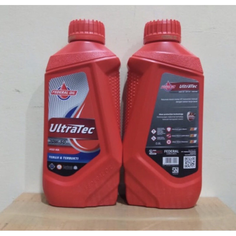 OLI MESIN MOTOR BEBEK 4T FEDERAL - ULTRATEC MERAH 800 ML ORIGINAL