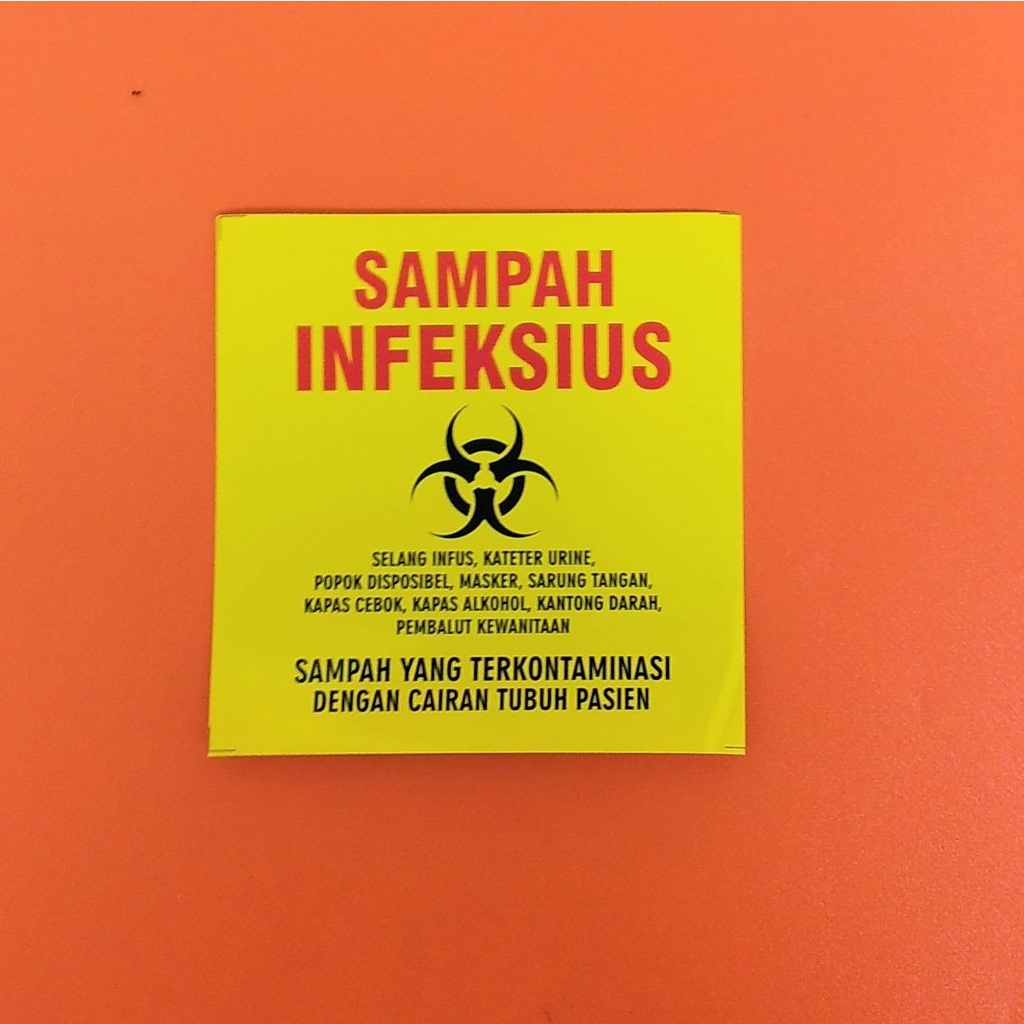 

Stiker Sampah Infeksus - Stiker Bahan Chromo Laminasi Glossy