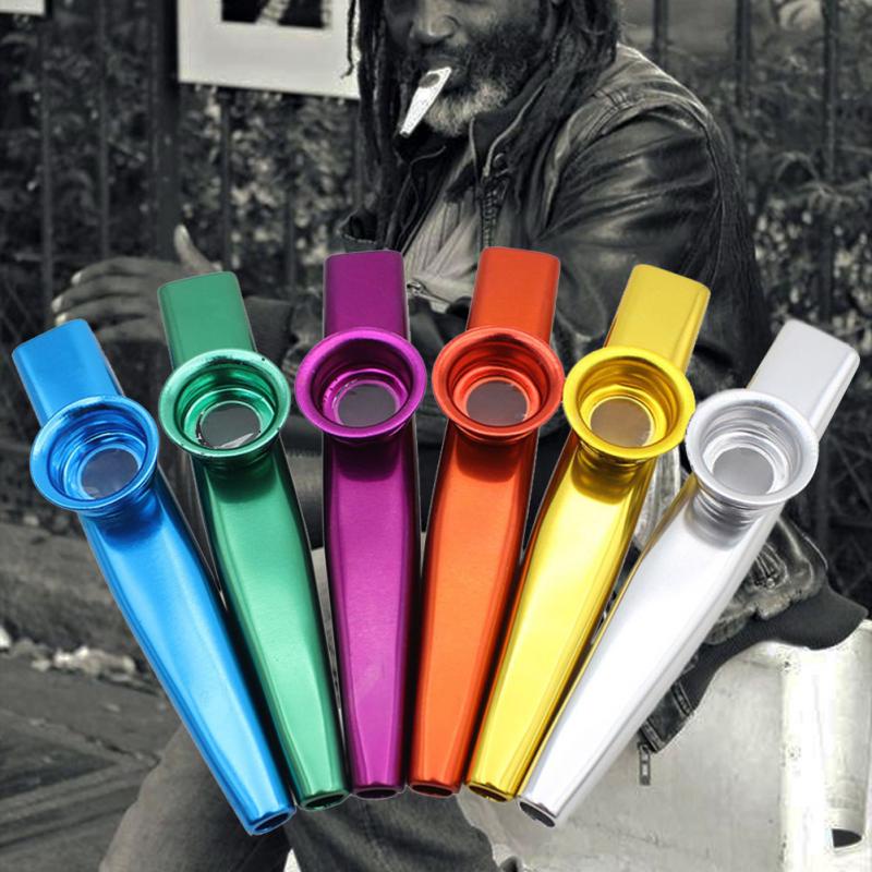 ★Aluminium Bahan★ Flute Kazoo/Alat Musik Tiup Metal Kazoo/Metal Kazoo/Musik Tiup Kazoo