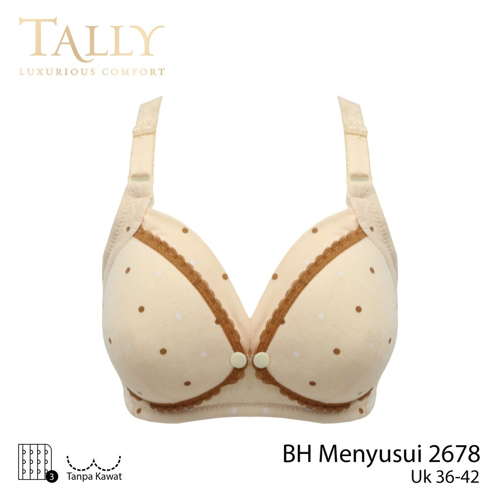 TALLY 2678 Nursing Bra Polkadot BH Ibu Menyusui Tanpa Kawat