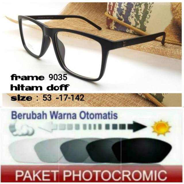 Frame Kacamata Sporty Trendy, Kaca mata Terbaru, Kacamata Minus Plus Anti Radiasi PHOTOCROMIC