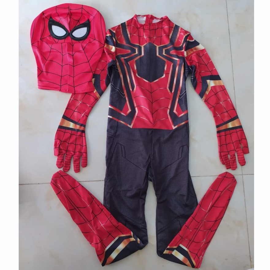 Cosplay cowok Kostum Iron spiderman homecoming far from home anak superhero avengers