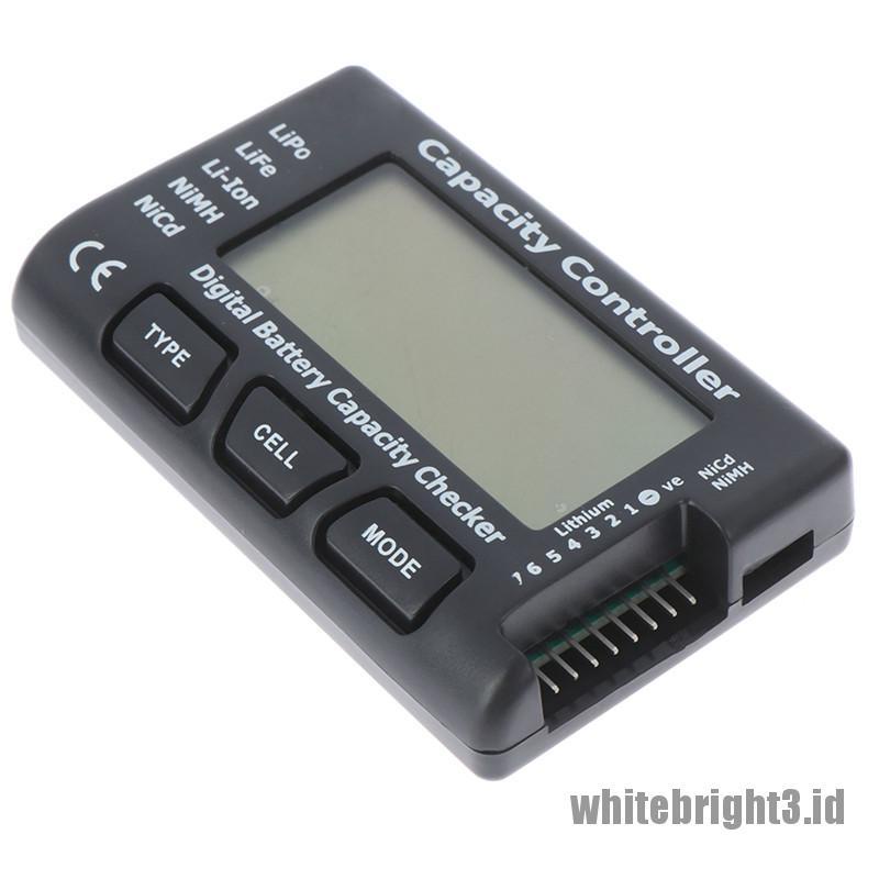 &lt; White3 &gt; 1Pc controller Kapasitas Baterai Digital Untuk NiMH Nicd LiPo LiFe