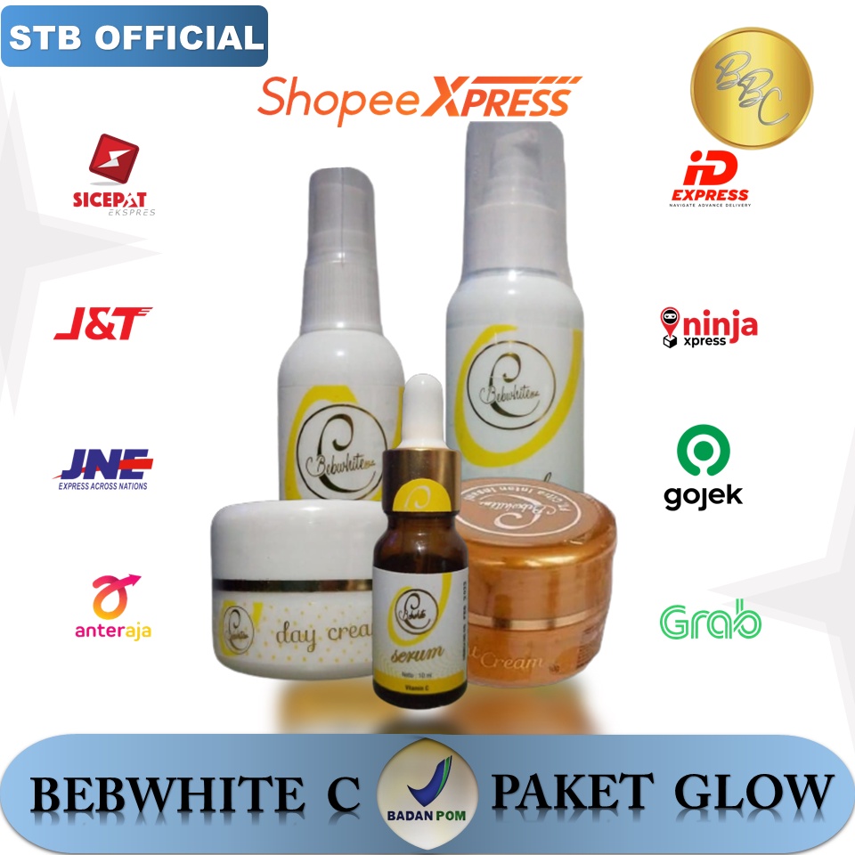 BBC BEBWHITE C ECER Skincare Glow Acne Series Perawatan Wajah Berjerawat Berminyak Flek Hitam Bekas Jerawat Anti Komedo Kusam Day Cream Night Forte Formula Baru BB White Bebwhite Skincare Satuan Serum Totol Acne Facial Wash Cream BBC