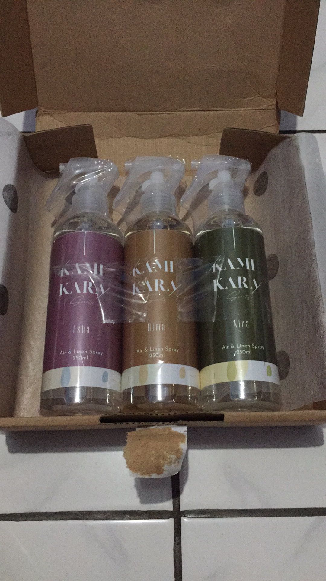 Kamikara Air & Linen Spray (pengharum Ruangan Dan Kain) Anti Bakterial 250 Ml - Bundle Set New