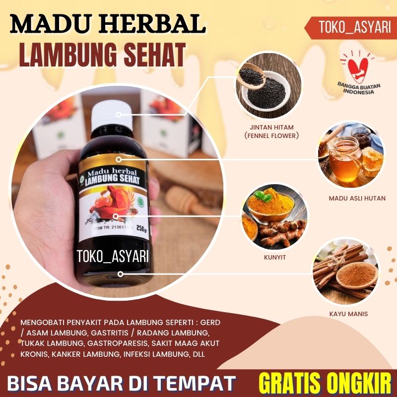 Obat Herbal Maag Kronis, Obat Asam Lambung Naik Ke Dada, Tenggorokan, Obat Nyeri Dada, Obat Lambung Bengkak, Luka Pada Lambung, Lambung Bocor, Infeksi Lambung, Maagh, Maag, Magh, Obat Sakit Perut Perih, Sesak Nafas, Atasi Dengan Madu Herbal Lambung Sehat-2