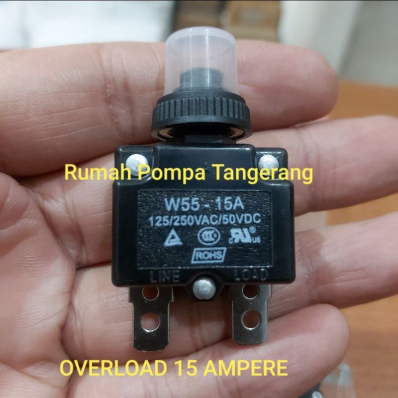 Overload pompa satelit 15 ampere switch protector pompa satelit