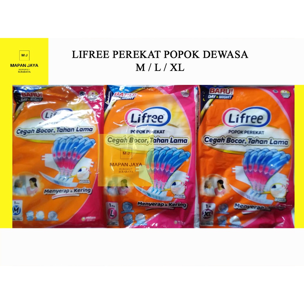 Lifree Popok Perekat Dewasa M / L / XL ( 1 LUSINAN )