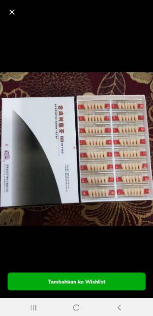 1 kotak Gigi Palsu Caiyu Depan Atau Belakang