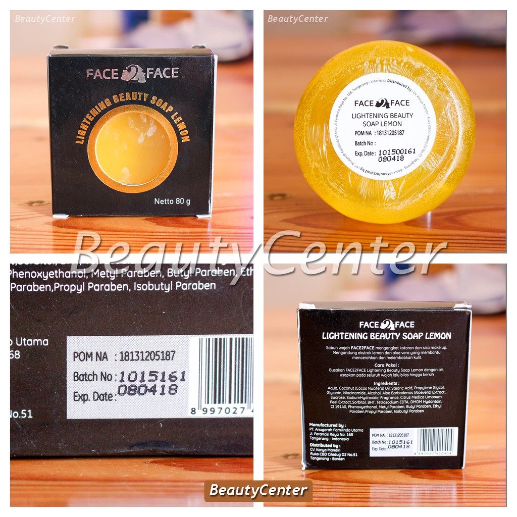 Face 2 Face (F2F) Lightening Beauty Soap 80gr / BPOM Resmi