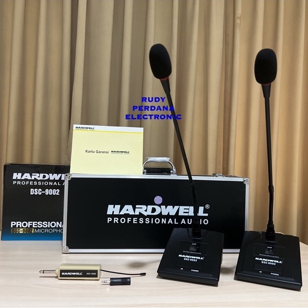 MICROPHONE MIC WIRELESS CONFERENCE MIKROPON MIK DESKTOP MEJA PODIUM HARDWELL DSC-9002 ORIGINAL ORI BAGUS TERLARIS TERBAIK RAPAT MEETING SEMINAR PIDATO CERAMAH GARANSI