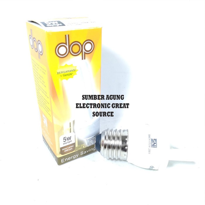 Lampu DOP 5W Jari 2U Cahaya Putih Daylight Energy Saving Berkualitas