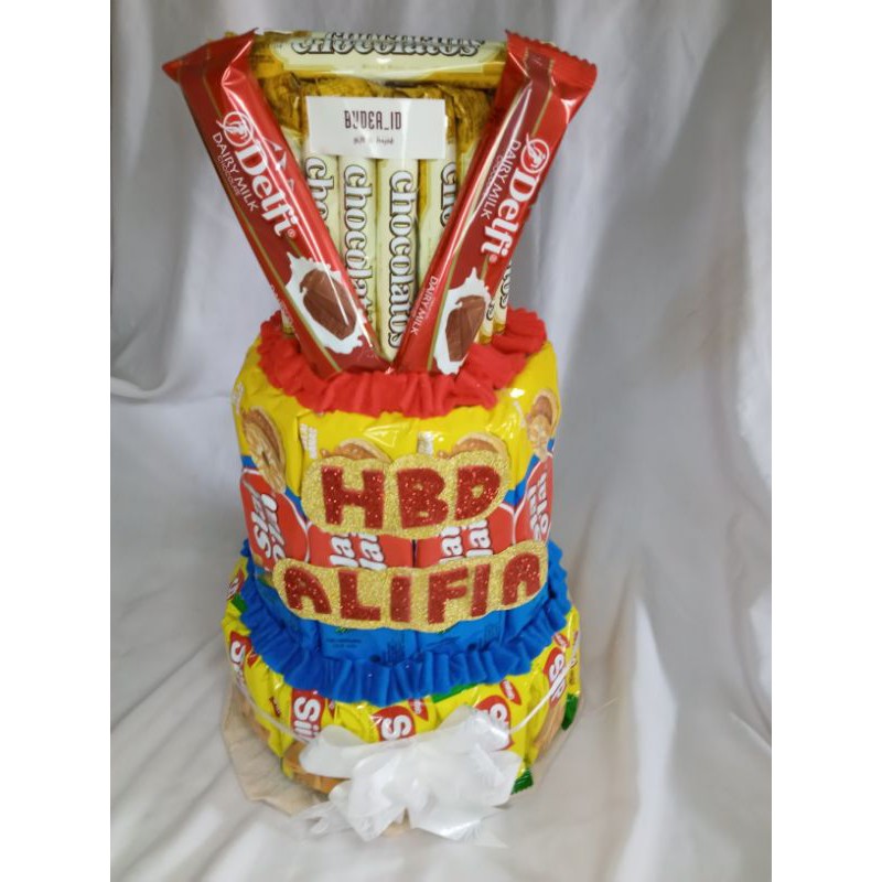 

SNACK CAKE/ SNACK TART/ KUE ULTAH SNACK SIZE L CUSTOM MURAH