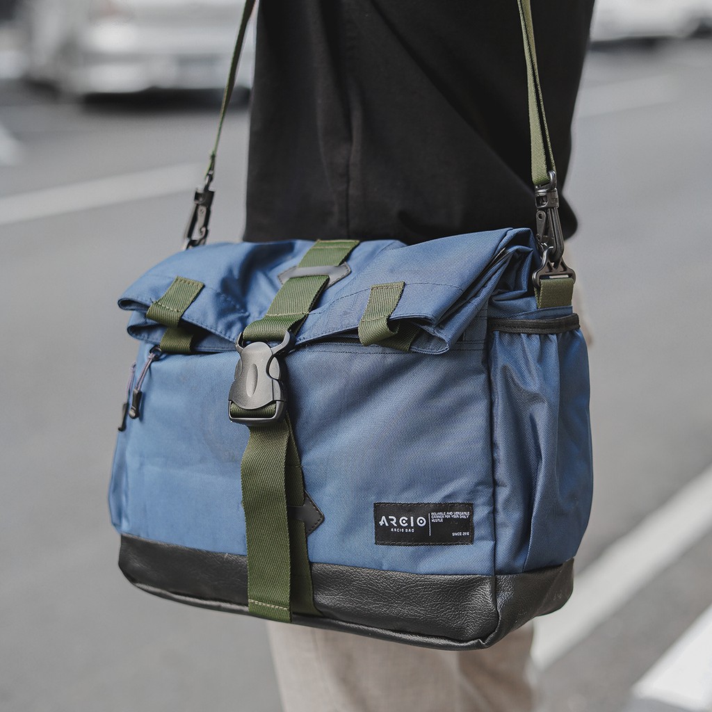 KANO NAVY |ManNeedMe x ARCIO| Tas Selempang Pria Multifungsi Tas Jinjing Tote Sling Bag ORIGINAL