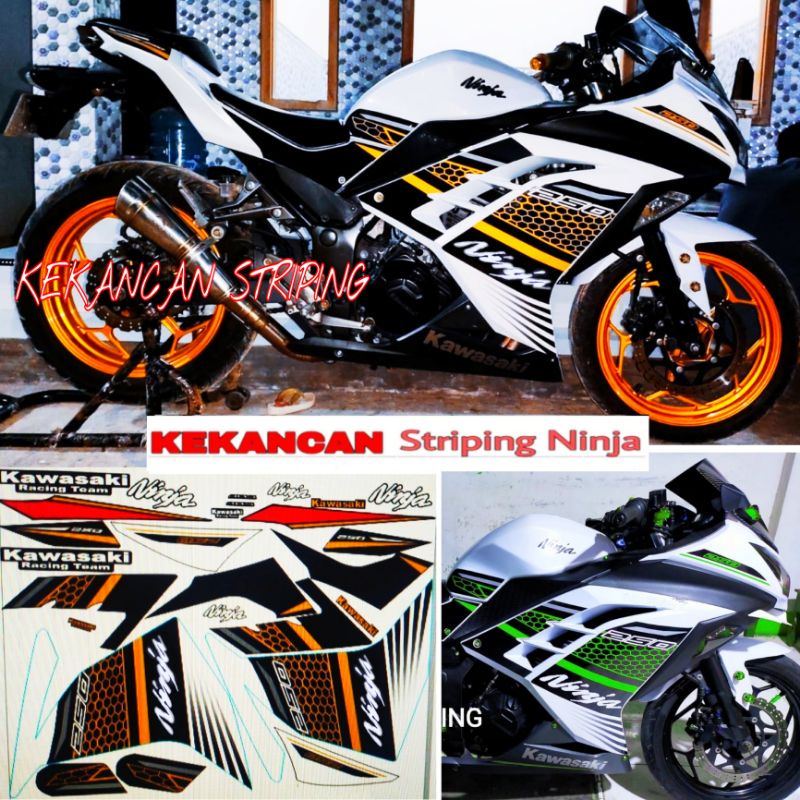 Striping Ninja 250FI OLD Custom Liveri KRT (BLACK - WHITE)