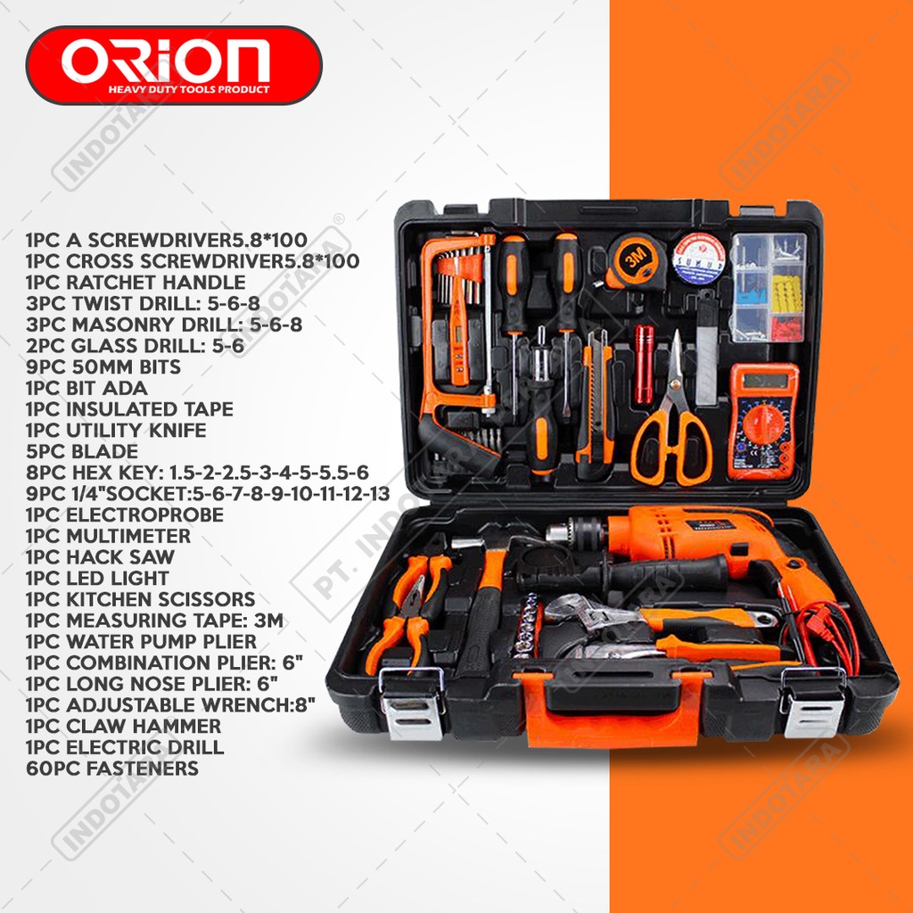 Hand Toolset / Tool Kit Set / Toolkit Toolbox Orion TR-007-1