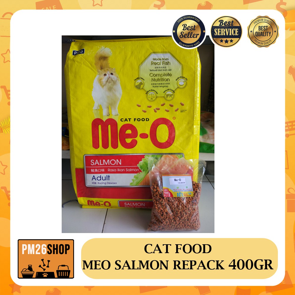 Makanan Kucing Cat Food Meo Salmon Repack 400gr