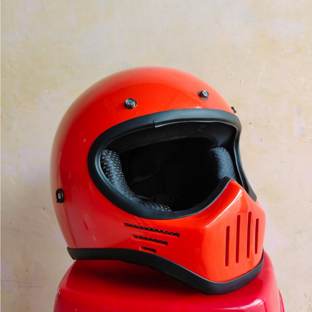 Helm Custom Helm Cakil M30 Full Face Custom Simpson Bandit Retro Clasicc