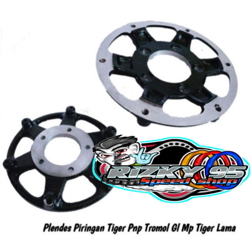 Plendes piringan adaptor cakram depan Tiger Revo lubang baut 5 dan lubang baut 6 pnp ke tromol GL MP