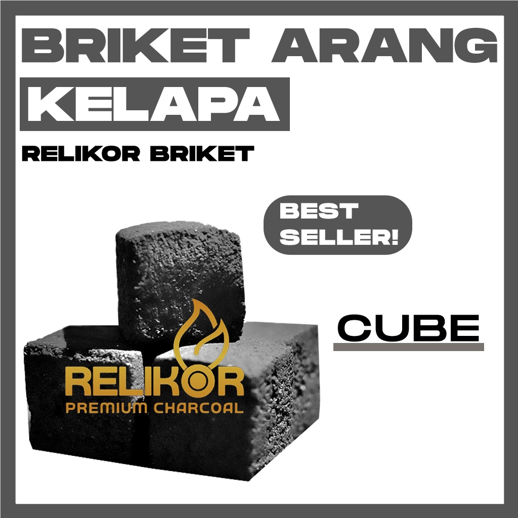 RELIKOR BRIKET | CUBE BRIKET ARANG KELAPA