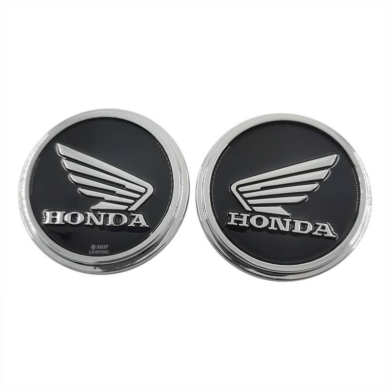 1 Pasang Stiker Emblem Logo Honda Wing Bahan Abs Warna Hitam Untuk Dekorasi Motor