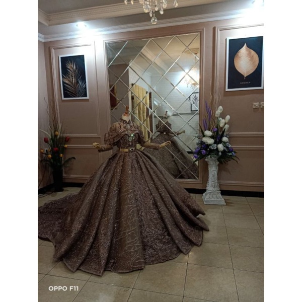 Gaun pengantin crinolin premium/wedding dress