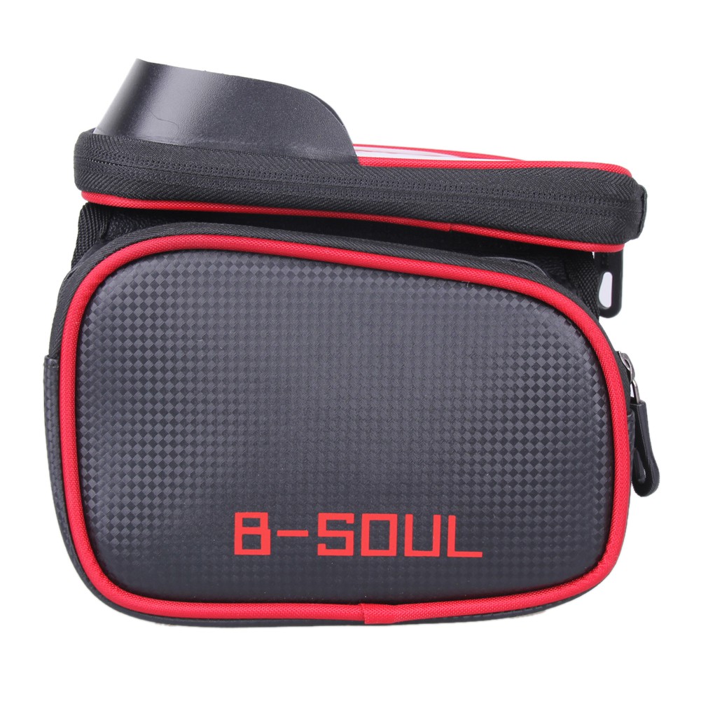 B-SOUL Tas Sepeda Waterproof Smartphone 6.2 Inch - YA0210 - Black/Red