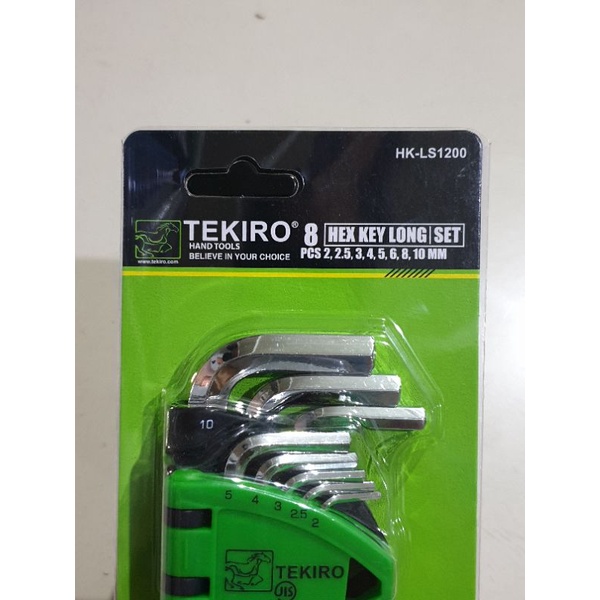 TEKIRO KUNCI L TEKIRO PANJANG 8 PCS KUNCI L SET TEKIRO PANJANG 8PCS