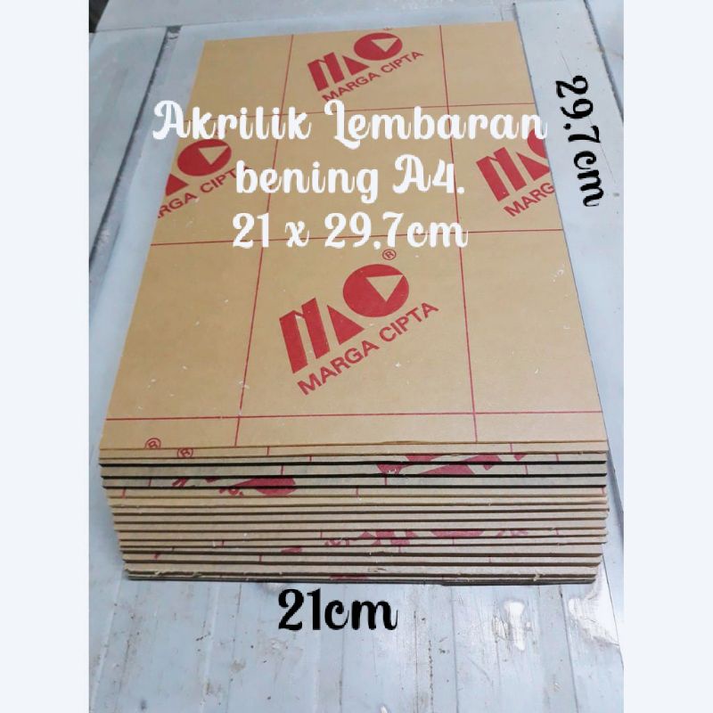 Lembaran Akrilik A4 21x29,7cm bening