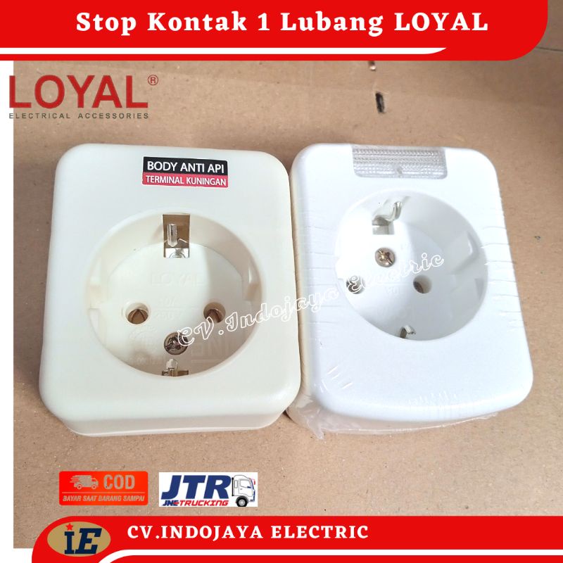 Stop Kontak 1 Lubang Dengan Arde