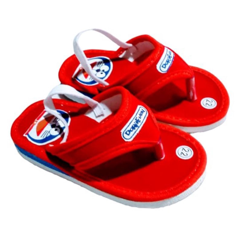 [0-2th] SANDAL BABY BUNYI CITCIT DORAEMON / SANDAL BUNYI NYIT NYIT DORAEMON / SANDAL PREWALKER BAYI UNISEX LAKI LAKI PEREMPUAN / SANDAL PREWALKER BUNYI CITCIT KARAKTER KARTUN DORAEMON