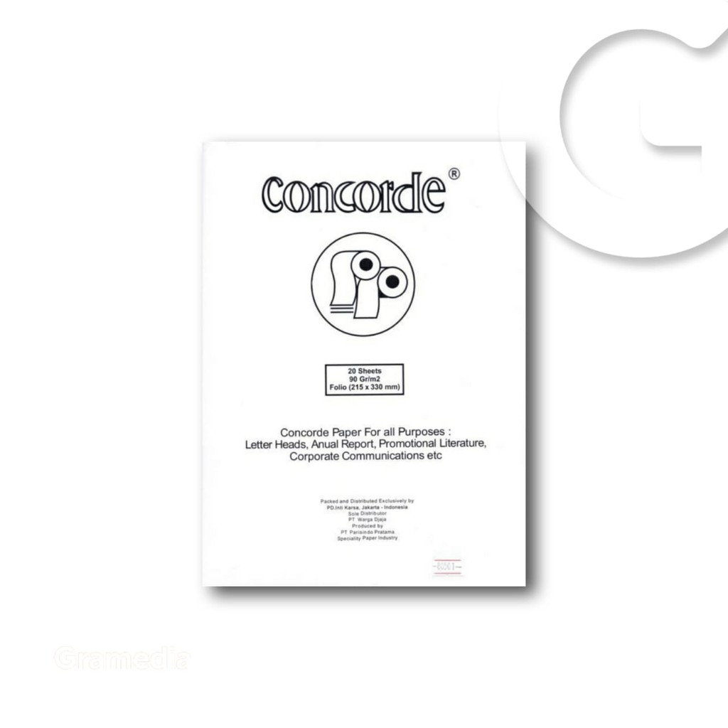 

Gramedia Gorontalo - Concorde Laid F4 90GSM 80501