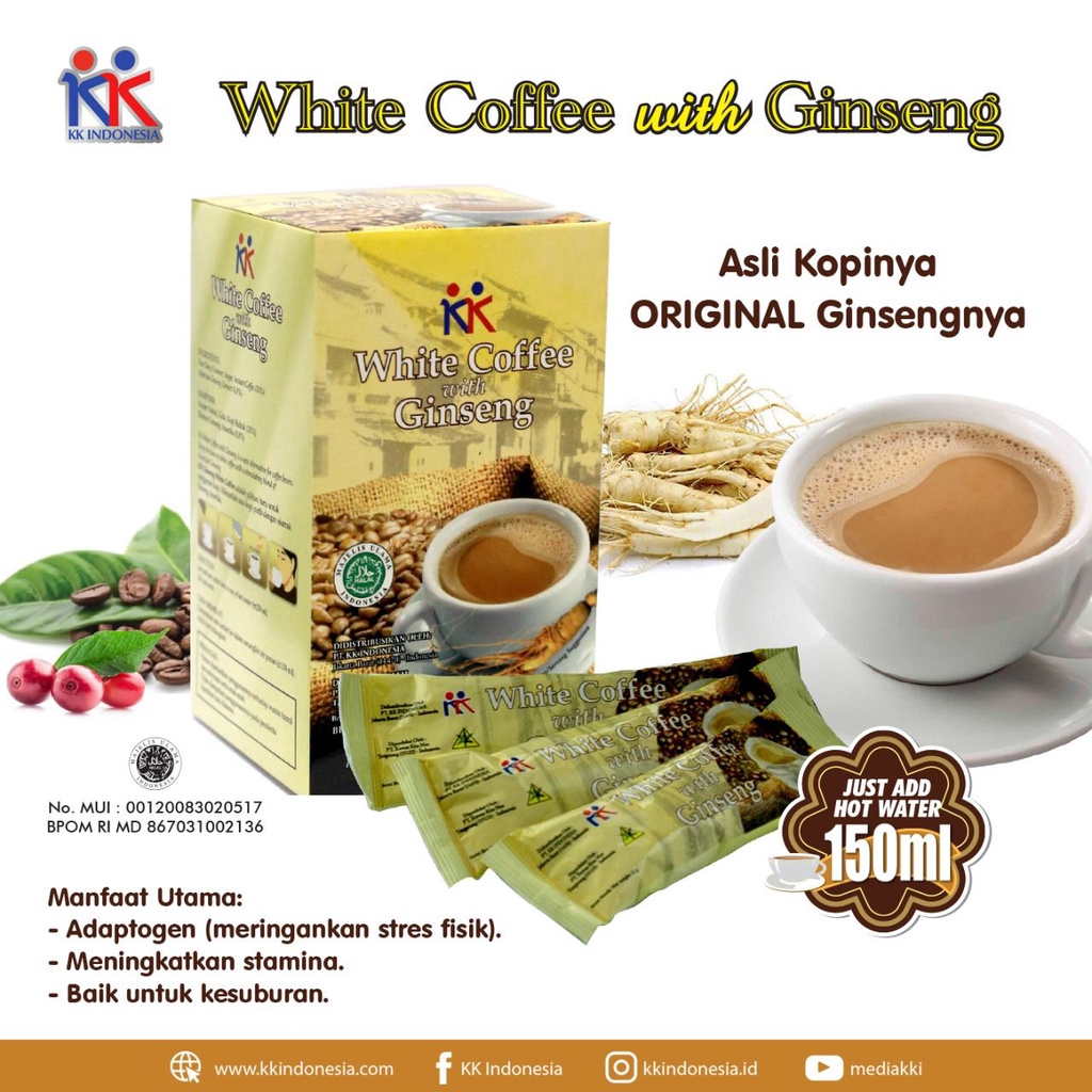 

White Coffee with Ginseng [ 10 sachets & 30 sachets ]