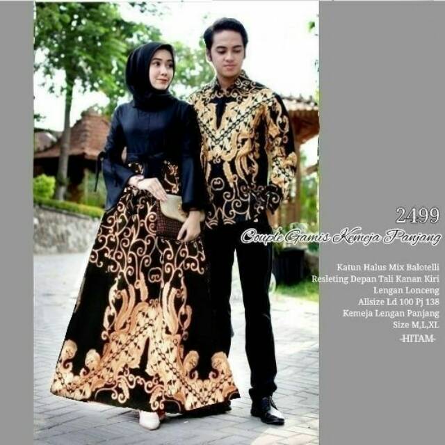 Couple Gamis BATIK Kemeja panjang