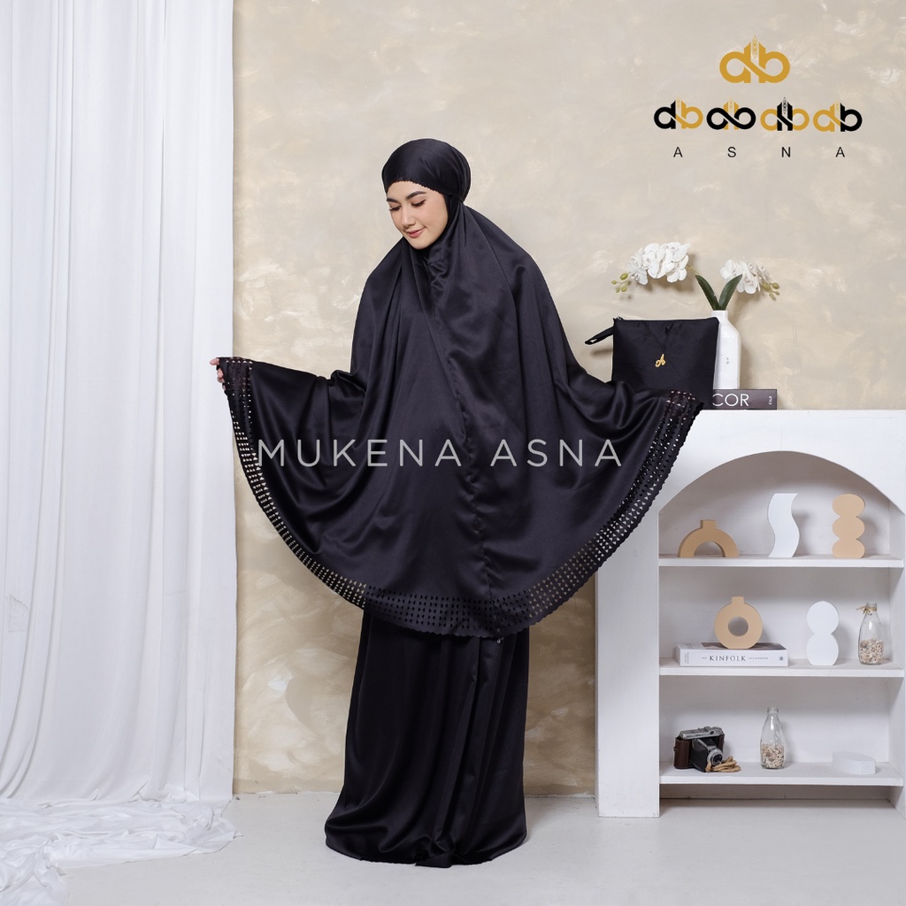 Mukena Dewasa Daily Lasercut Mewah AsnaCollection٩٩