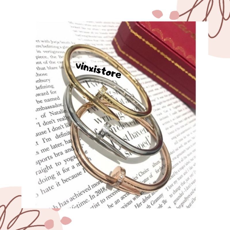 Gelang paku cap import premium kokoh anti karat anti hitam diamond