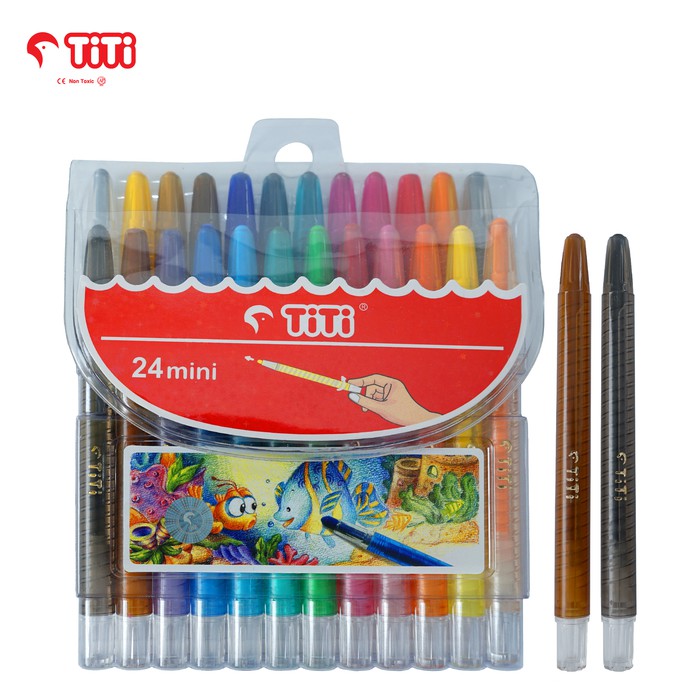 

Twist Crayon TITI 24 Warna Non Toxic PANJANG