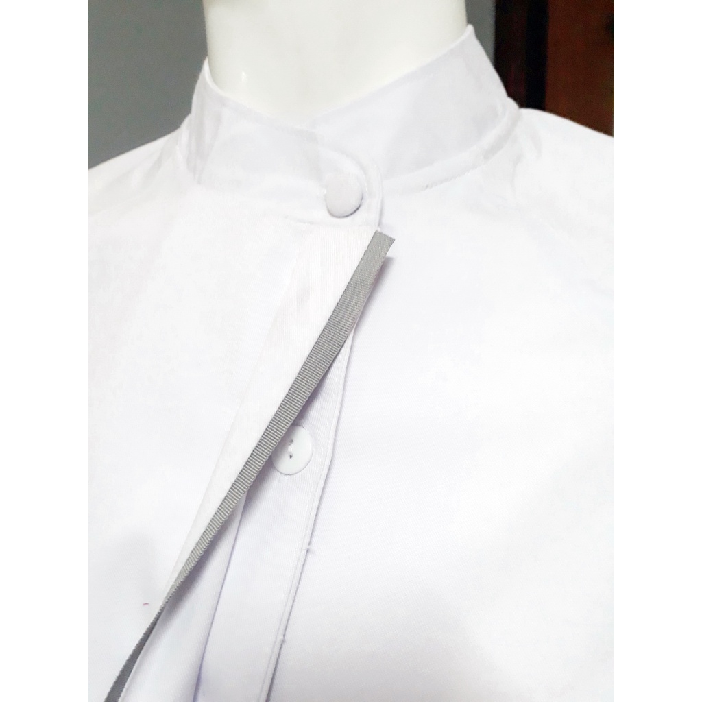 Chef Wear Baju Koki Putih Komb Net