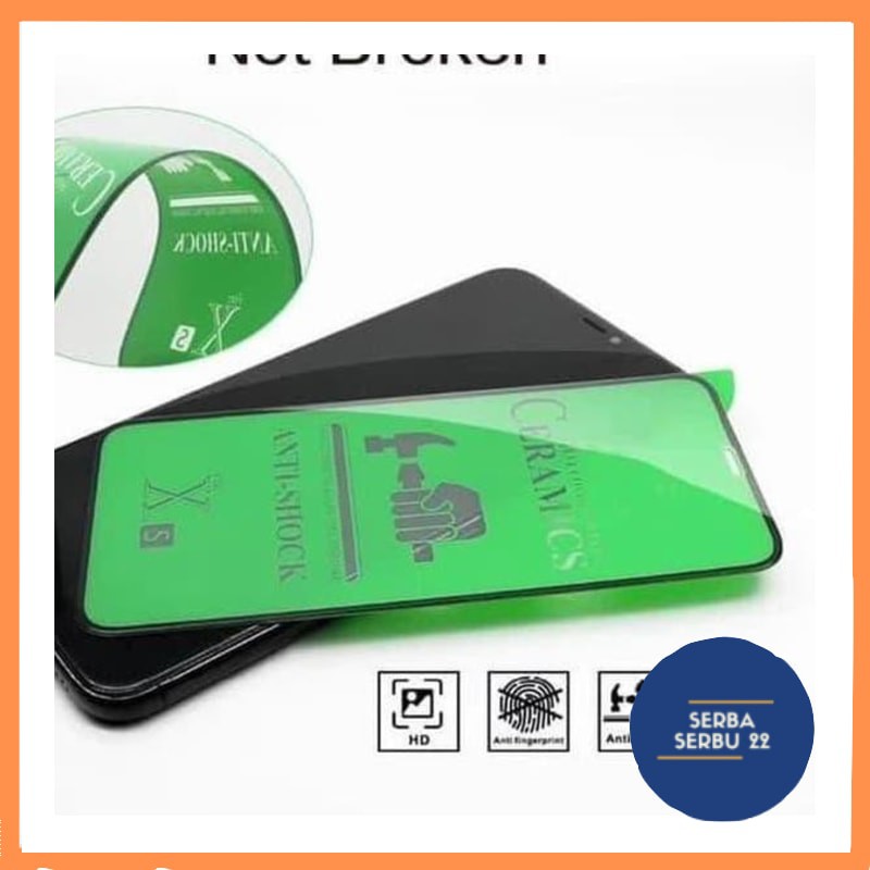 Tempered Glass Ceramic Hijau Film Full Layar For Samsung J5 PRO/M10/J6 Prime/A81/A20S Full Cover[SS]