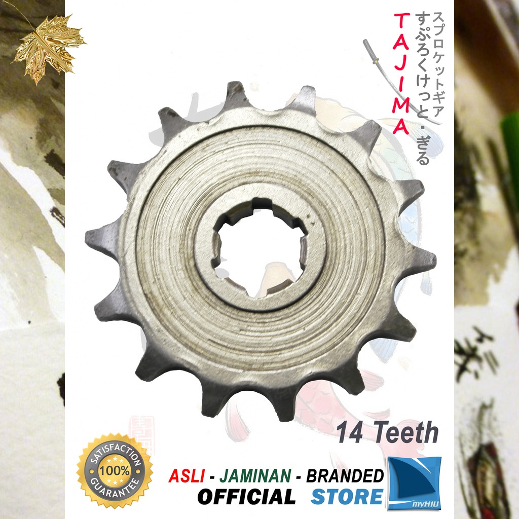 Gigi Tarik 428 - 14T KAWASAKI D'Tracker Gir Depan - Front Sprocket Gear TAJIMA