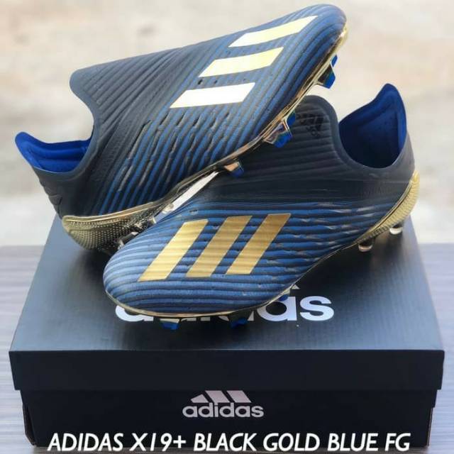 Adidas X19+ Black Gold Blue FG