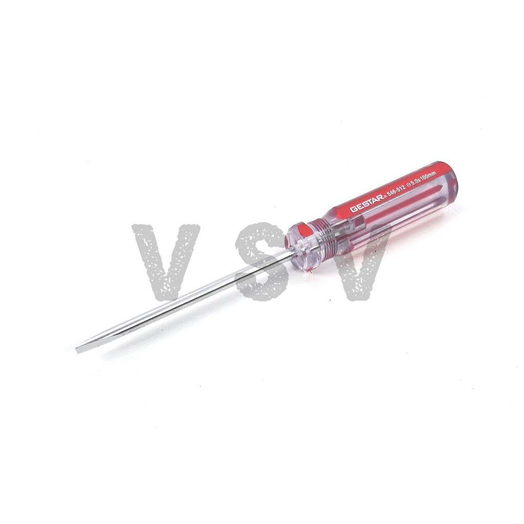 GESTAR Mechanical screwdriver (-)5x100mm Obeng crystal Obeng minus