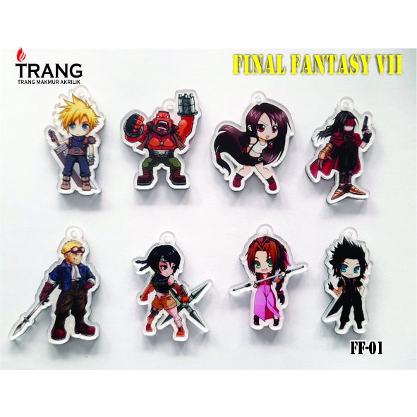 Gantungan Kunci Akrilik Final Fantasy 7/Keychain Acrylic Final Fantasy 7 FF-01