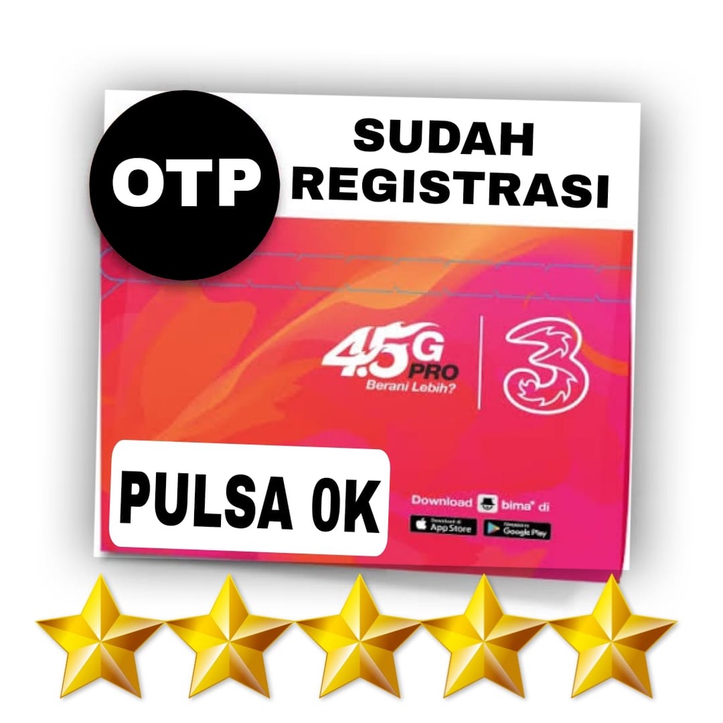 Perdana 3/three/Tri Pulsa 0 sudah registrasi tinggal pakai