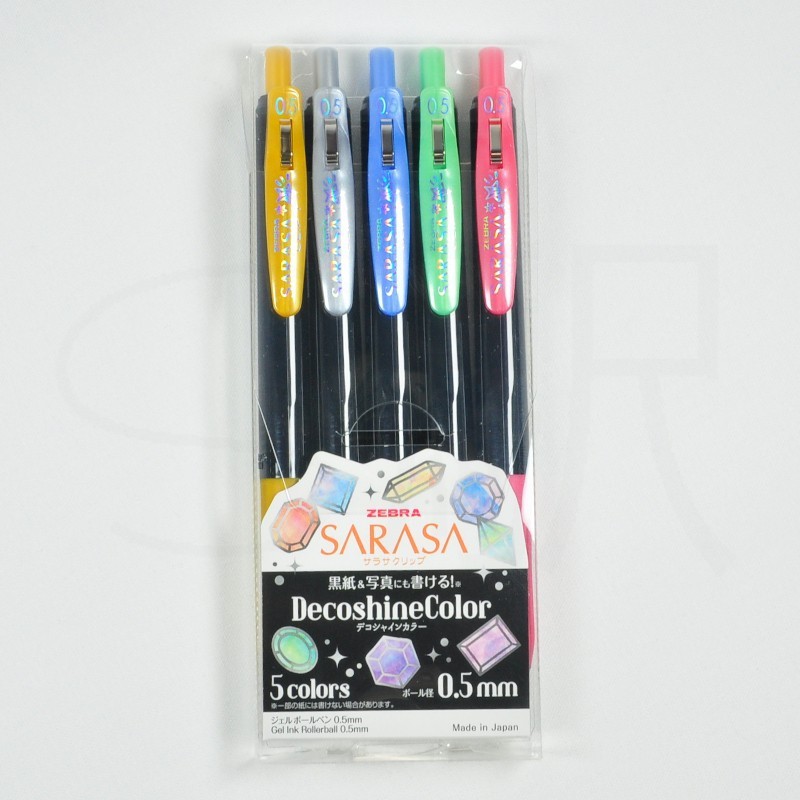 

BOLPEN GEL ZEBRA SARASA CLIP 0.5 DECOSHINE COLOR 5PCS / SET