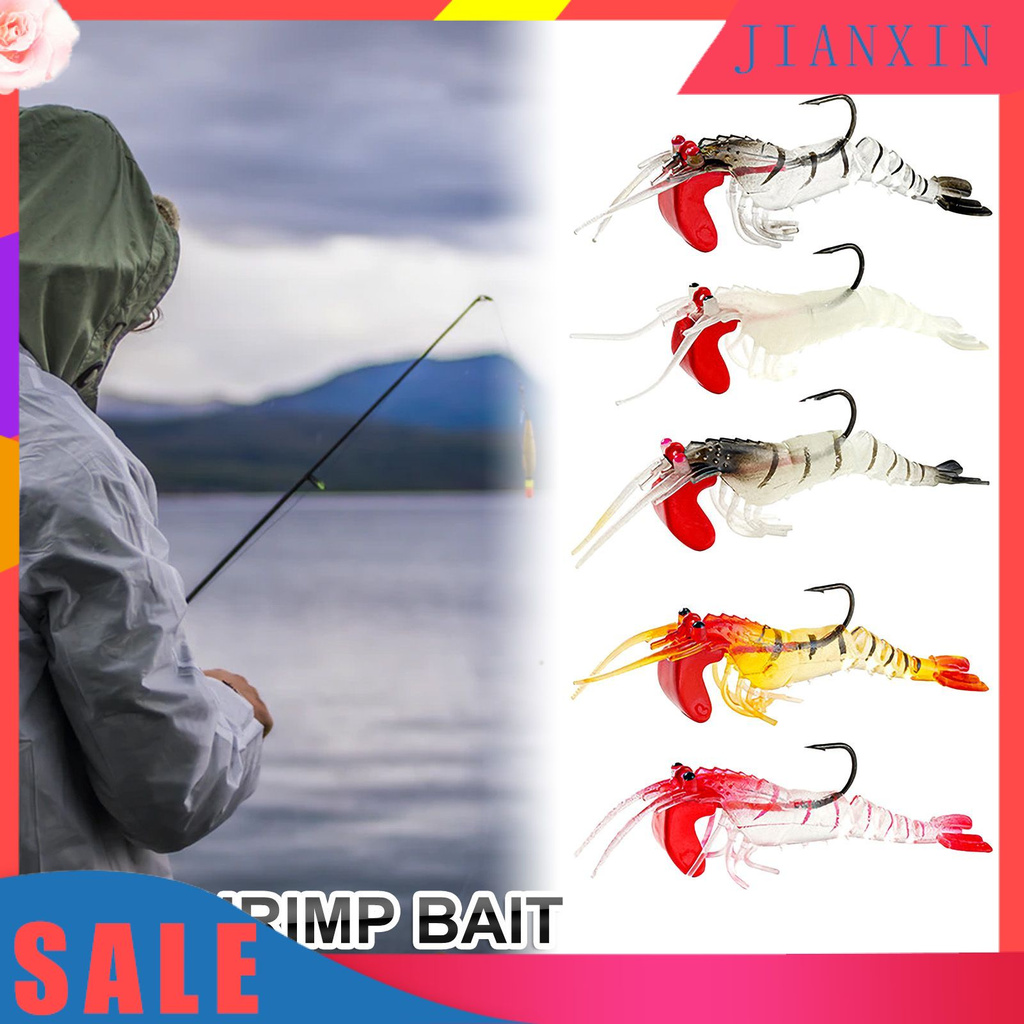 [Jianxin] Umpan Pancing Bentuk Udang Bionik Luminous Multi Bagian Ukuran 7cm 12.5g