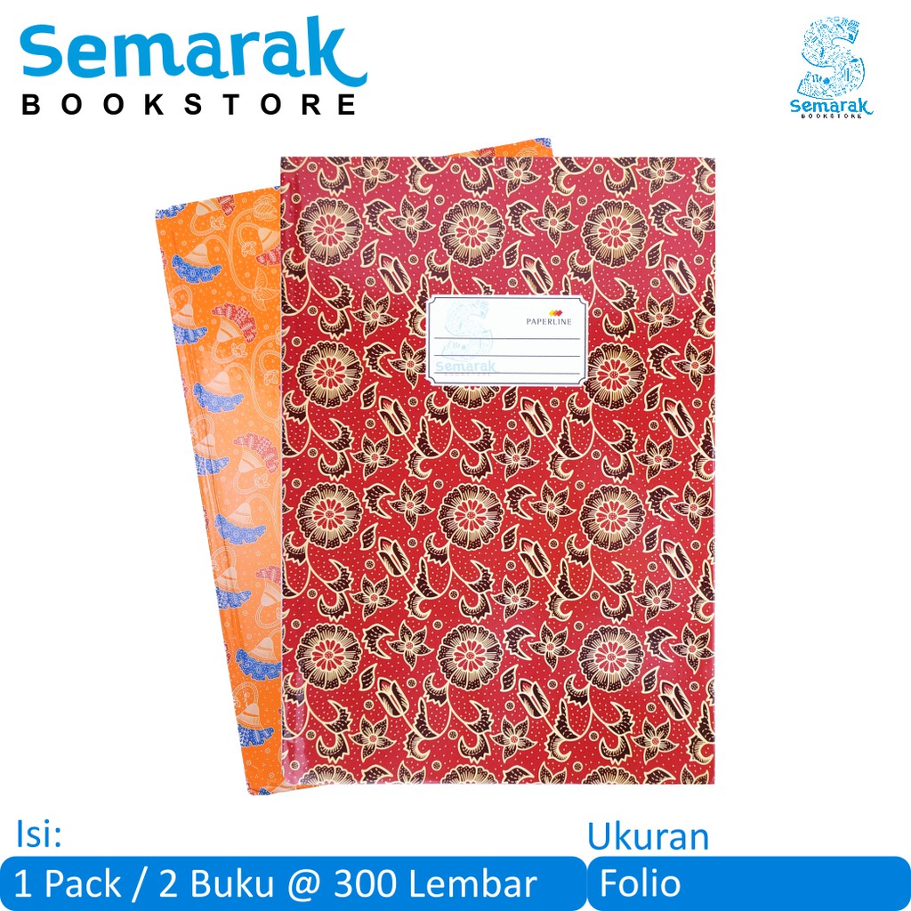 

Paperline Hard Cover Buku Tulis Sampul Tebal Folio [1 Pack / 2 Buku @ 300 Lembar]