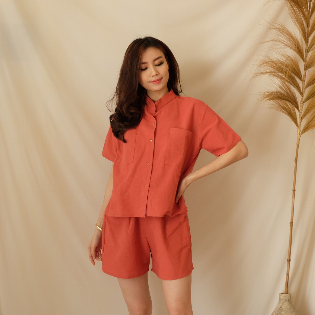 Lilian Set - Baju Celana Setelan Wanita-tomato
